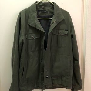 Men’s olive jacket fleece lined